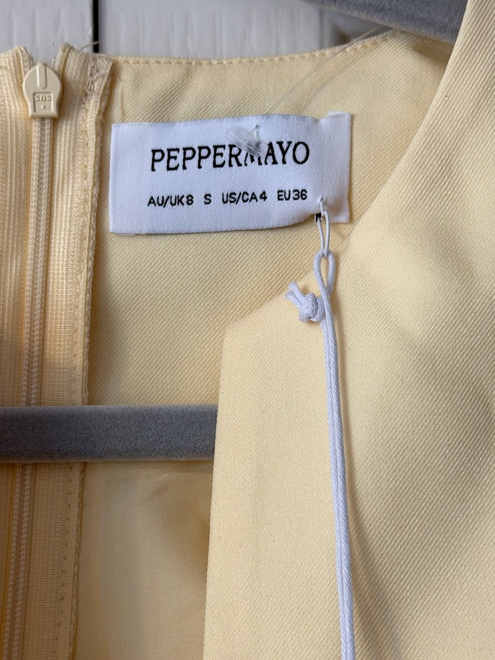Peppermayo Cream V-Neck Pleated Mini Dress - Picture 7 of 8